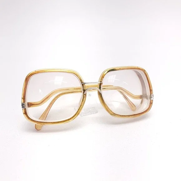 Vintage Drop Frame Glasses Gold Eyeglasses Mod 870 B Frames Only 52-18-140